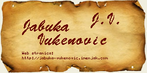 Jabuka Vukenović vizit kartica